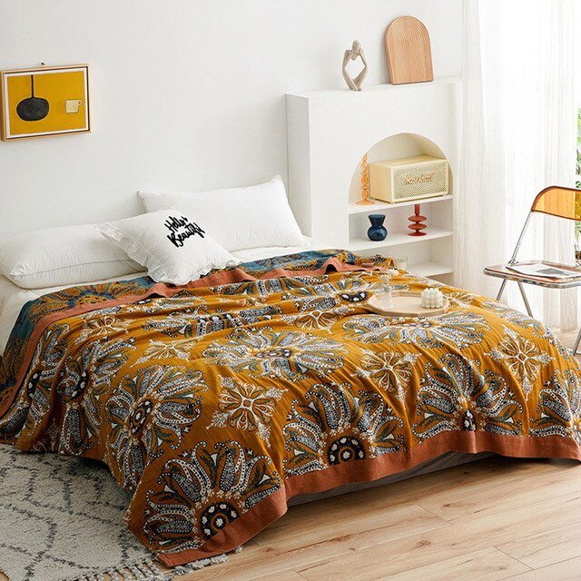 Nordic Boho Cotton Throw Blanket for Cozy Home Decor