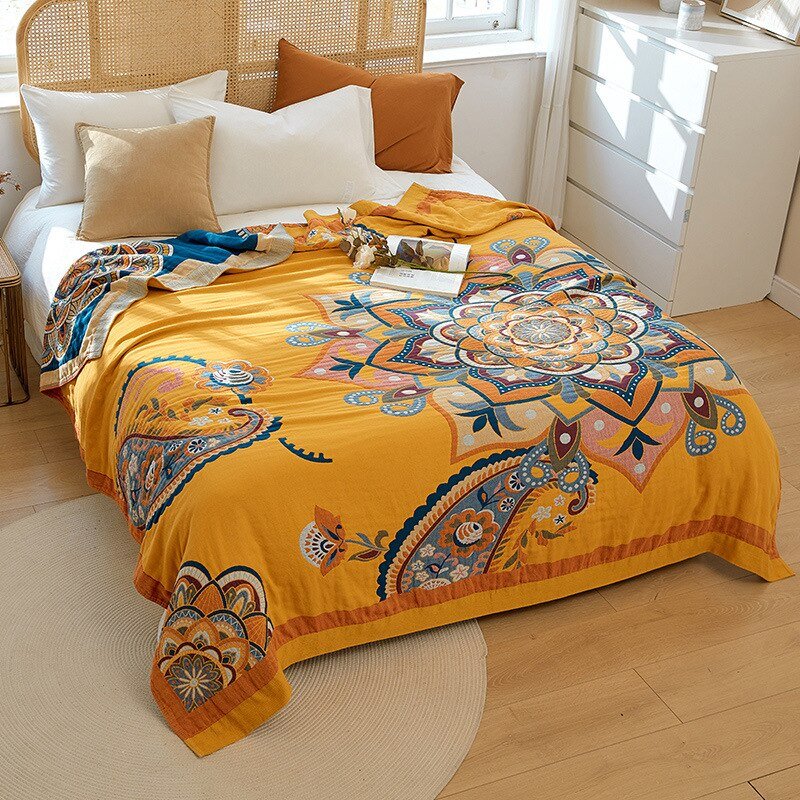 Nordic Boho Cotton Throw Blanket for Cozy Home Decor