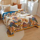 Nordic Boho Cotton Throw Blanket for Cozy Home Decor