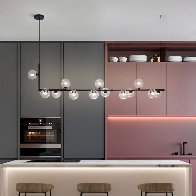 Nordic Bubble Ceiling Light – Modern Glass Globe Pendant for Kitchen & Living Room