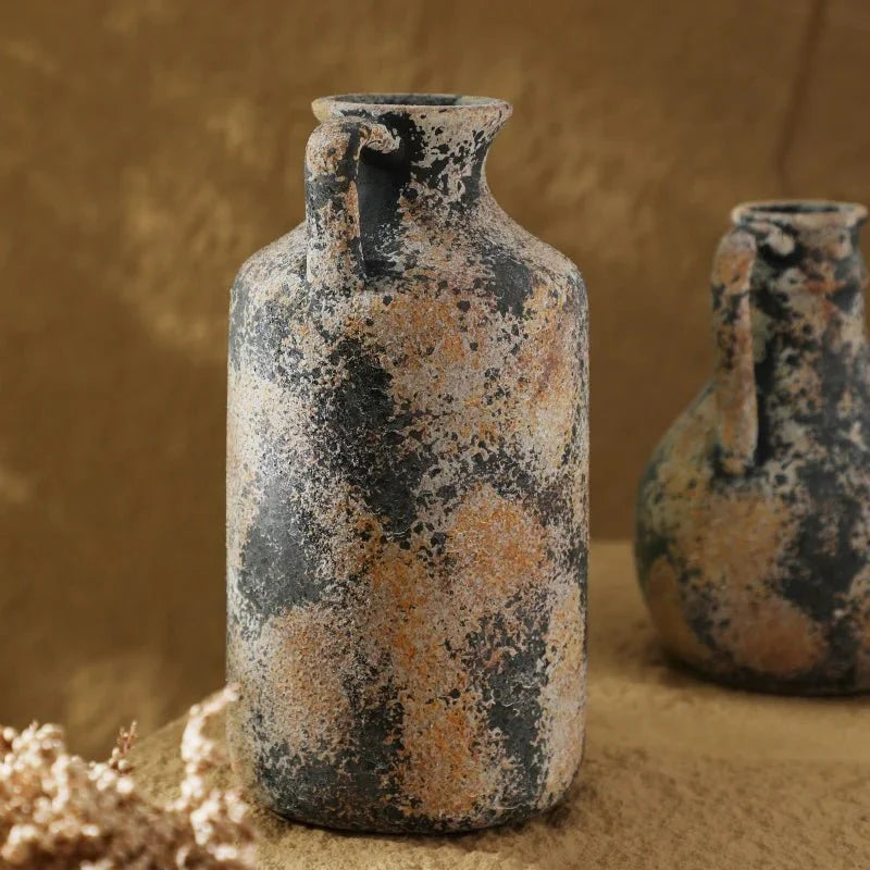 Nordic Inspired Rustic Ceramic Vase for Home Decor