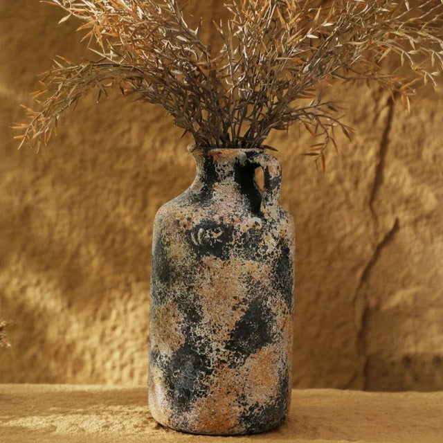 Nordic Inspired Rustic Ceramic Vase for Home Decor