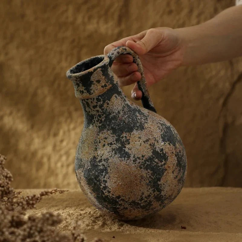 Nordic Inspired Rustic Ceramic Vase for Home Decor