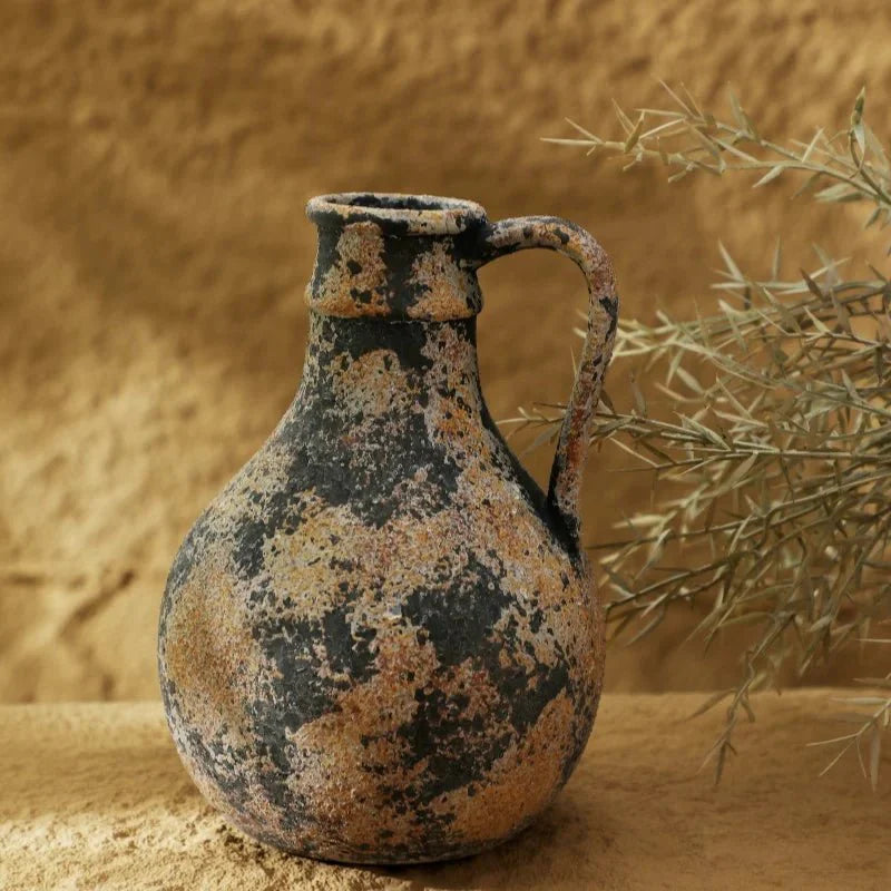 Nordic Inspired Rustic Ceramic Vase for Home Decor
