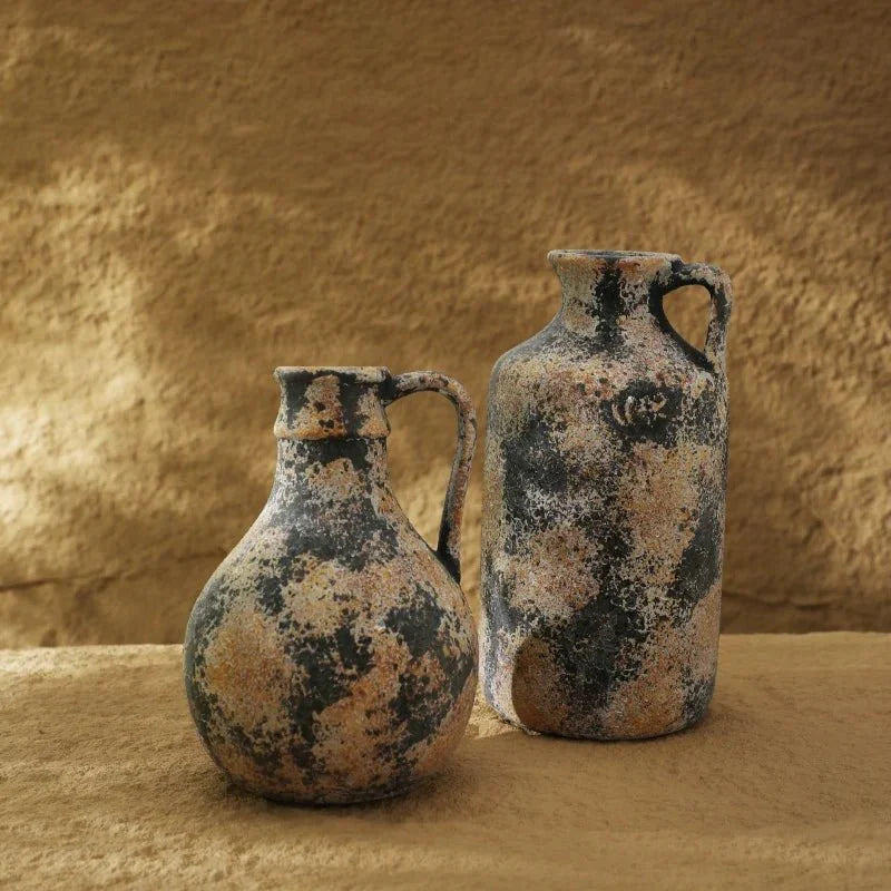 Nordic Inspired Rustic Ceramic Vase for Home Decor