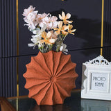 Nordic Minimal Red Ceramic Vase for Elegant Home Decor
