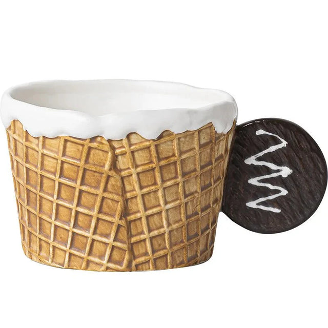 Novelty Cookie Shape Mug & Plate Set - Eco-Friendly Ceramic