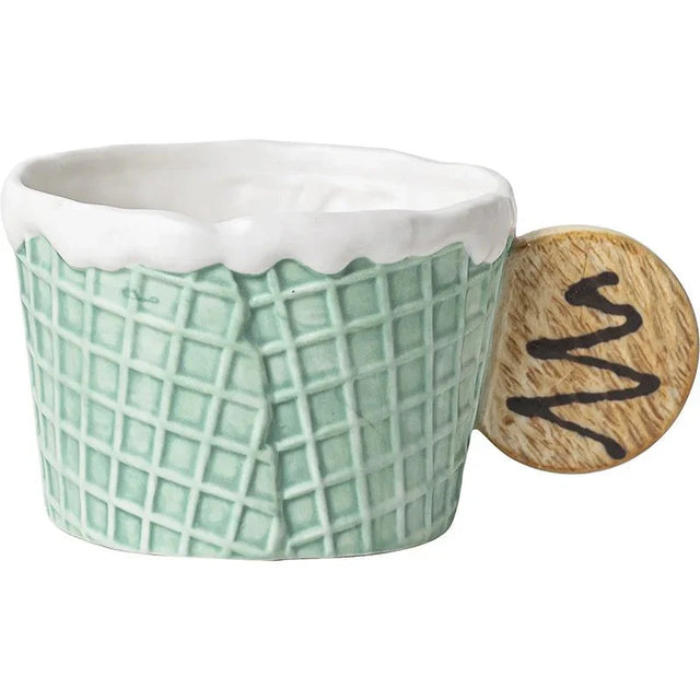 Novelty Cookie Shape Mug & Plate Set - Eco-Friendly Ceramic