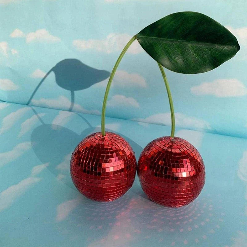 Novelty Glass Cherry Shape Disco Ball Modern Party Decor