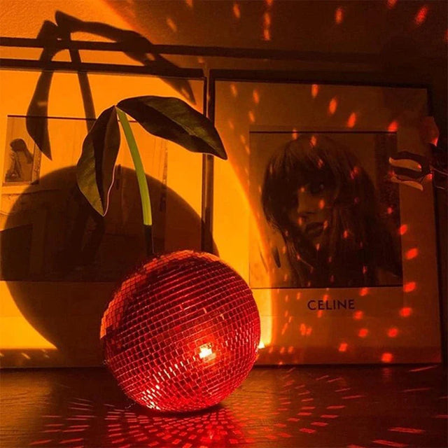 Novelty Glass Cherry Shape Disco Ball Modern Party Decor