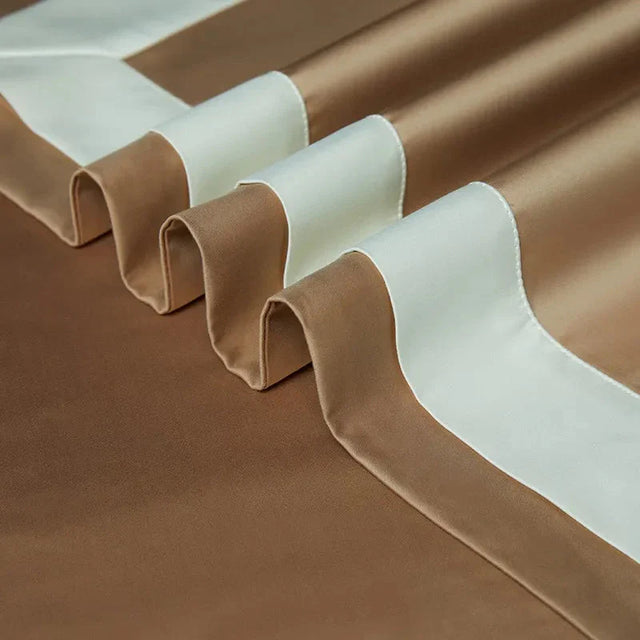 One-Line Duvet Cover Set – 1200 TC Egyptian Cotton with Elegant Border Detail