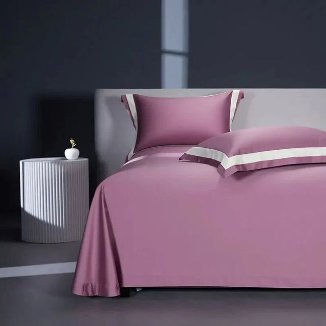 One-Line Duvet Cover Set – 1200 TC Egyptian Cotton with Elegant Border Detail