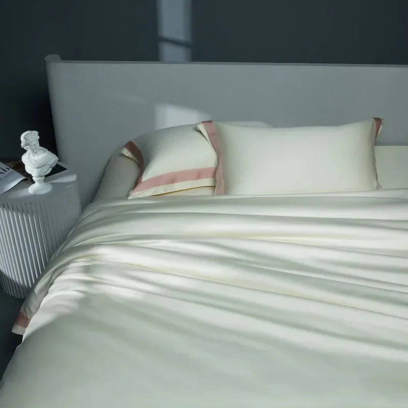One-Line Duvet Cover Set – 1200 TC Egyptian Cotton with Elegant Border Detail