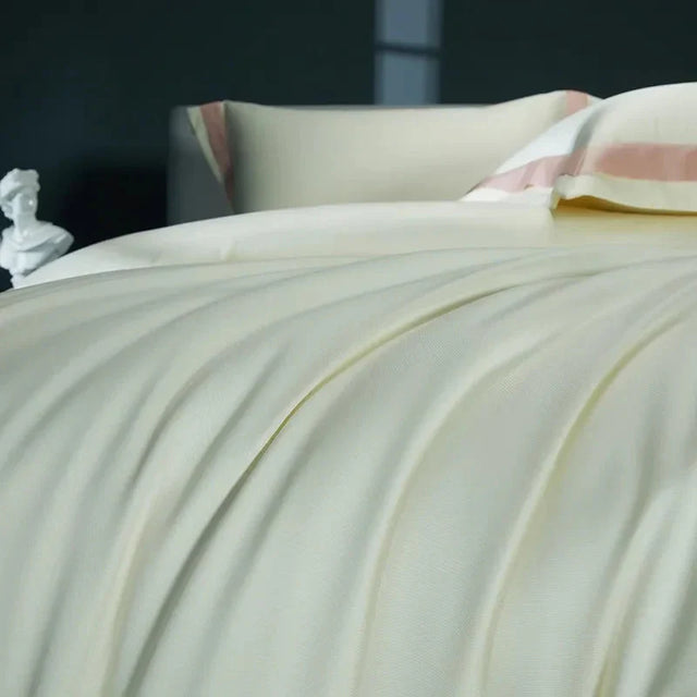 One-Line Duvet Cover Set – 1200 TC Egyptian Cotton with Elegant Border Detail