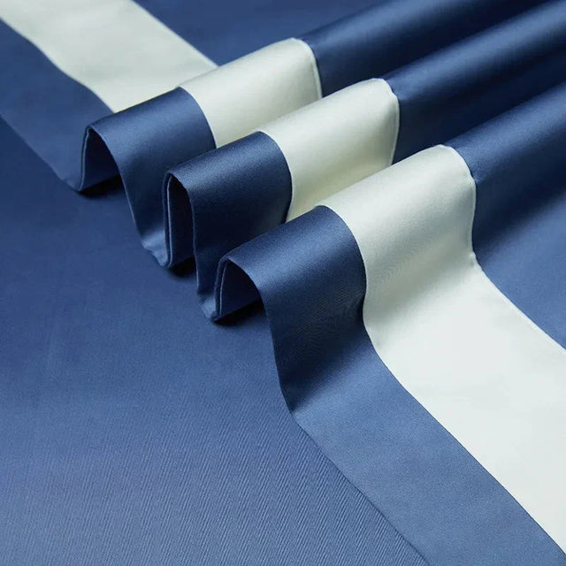 One-Line Duvet Cover Set – 1200 TC Egyptian Cotton with Elegant Border Detail