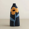Painted Floral Ceramic Vase for Home Decor and Flowers