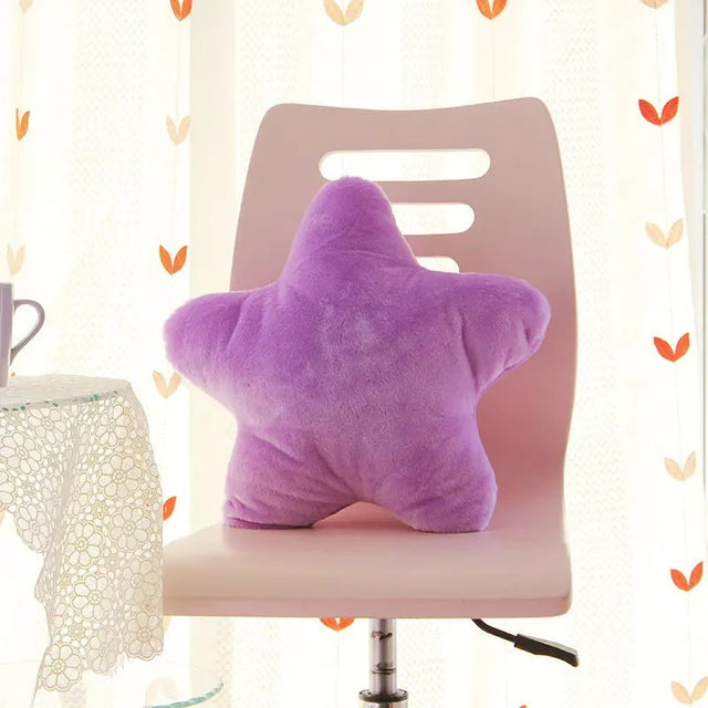 Pastel Coloured Star Shape Soft Cushion 40x40cm Polyester