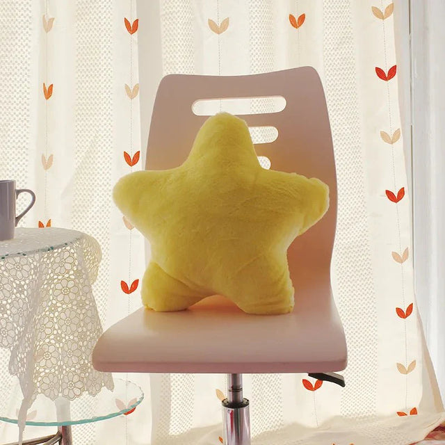 Pastel Coloured Star Shape Soft Cushion 40x40cm Polyester