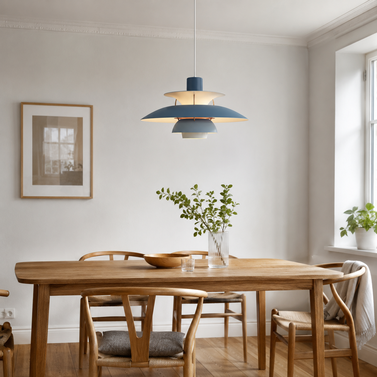 Layered Pendant Light, Danish Scandinavian Tiered Ceiling Lamp