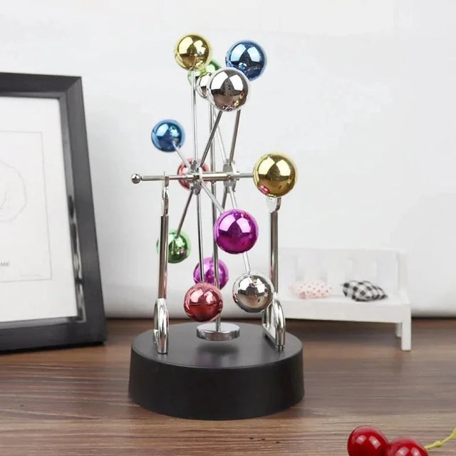 Perpetual Motion Ferris Wheel Desk Ornament in Metal Modern Style
