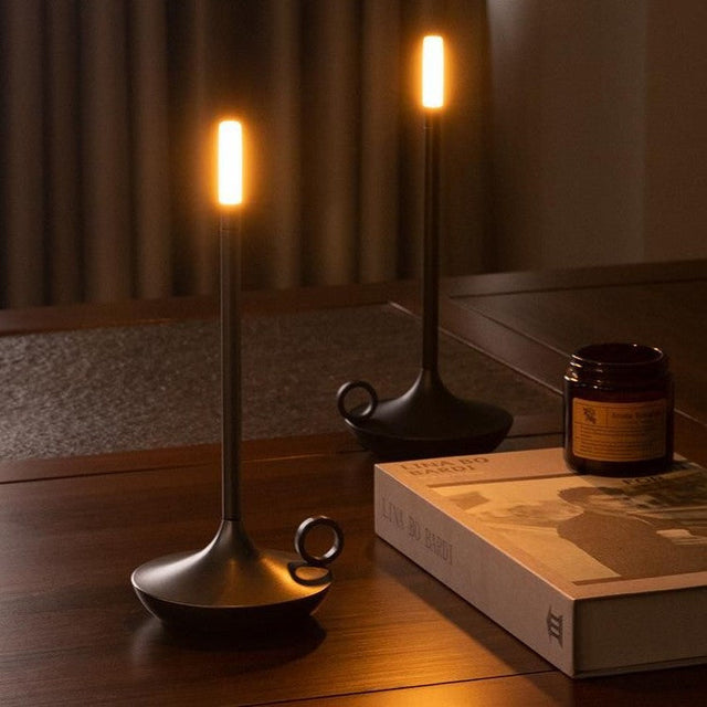 Nordic LED Candlestick Light - Rechargeable Touch Control Lamp