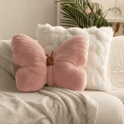 Pink Plush Butterfly Cushion Pad for Sofa and Bedroom