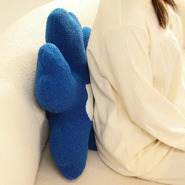 Plush Abstract Flower Shape Cushion in Soft Cotton Material