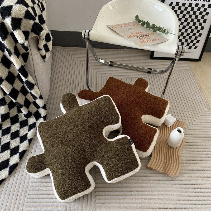 Plush Building Block Puzzle Comfort Cushion 55x55cm
