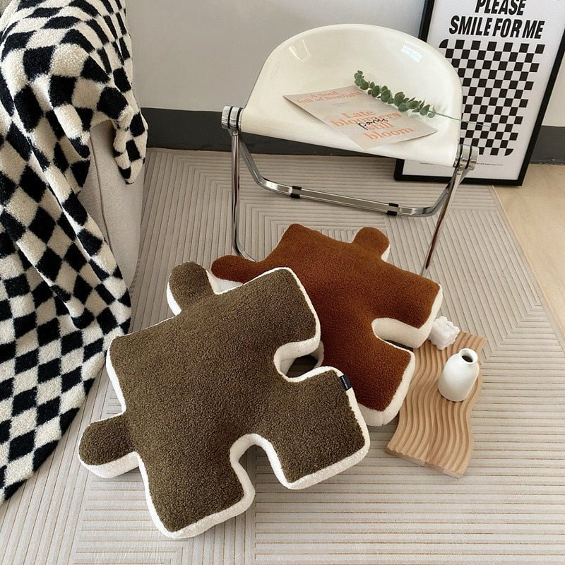 Plush Building Block Puzzle Comfort Cushion 55x55cm