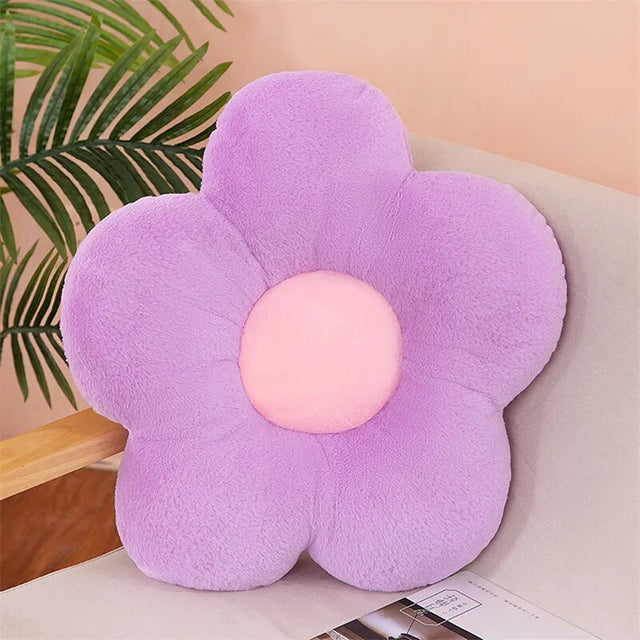 Plush Flower Shaped Soft Cushion for Cozy Home Decor
