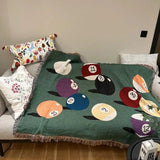 Pool Game Inspired Throw Blanket