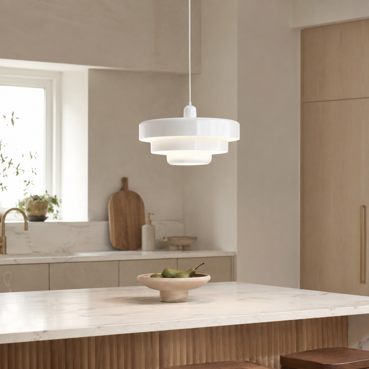 Mid-Century Tiered Pendant Light, Retro Ceiling Lamp for Dining