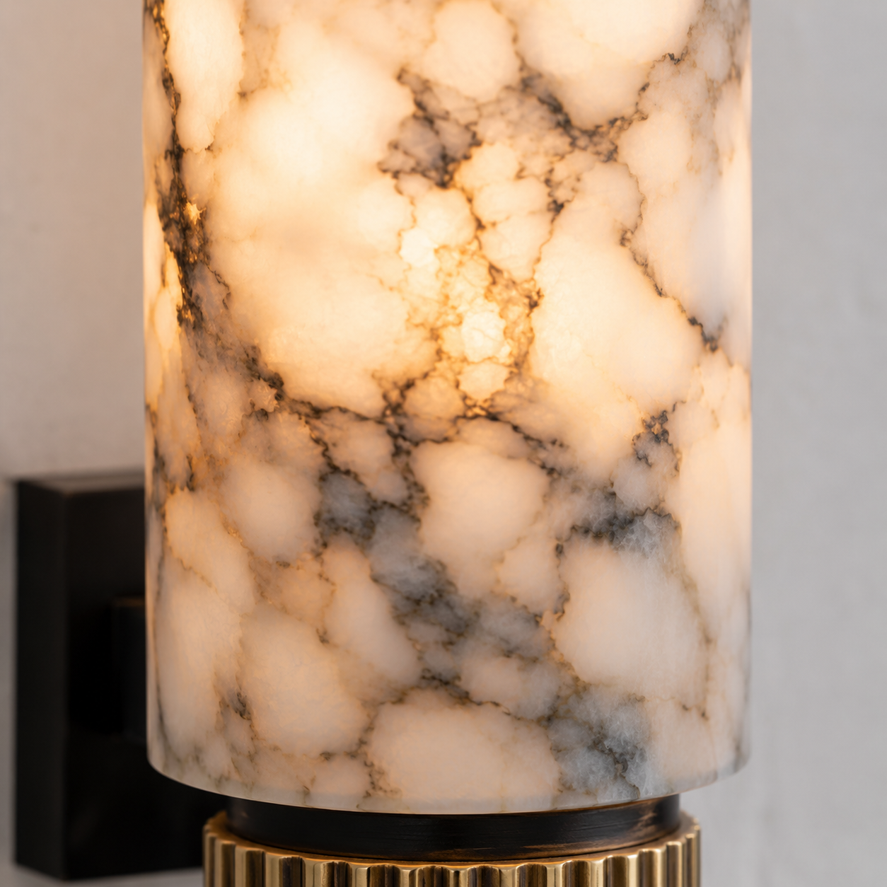 Elegant Marble Wall Light — Slim LED Sconce