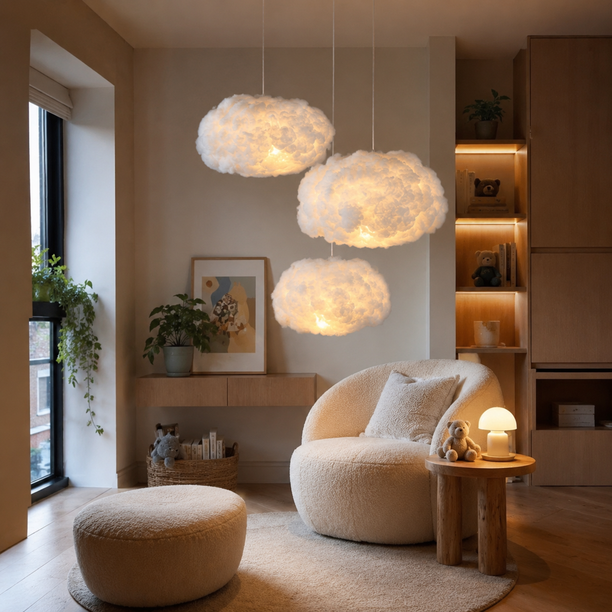 Cloud Ceiling Light – Fluffy Cloud Pendant Light for Nursery & Bedroom | 7 Sizes