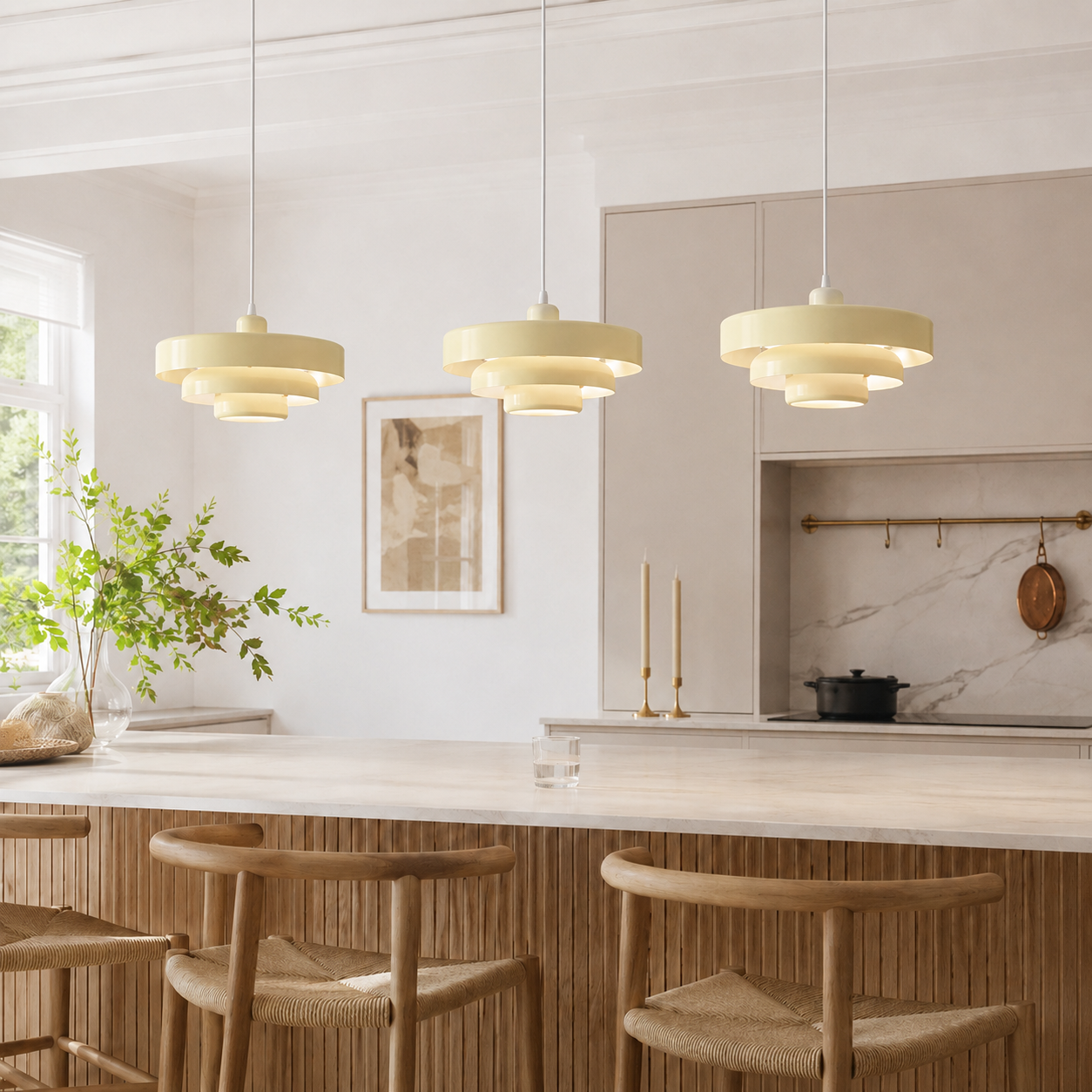 Mid-Century Tiered Pendant Light, Retro Ceiling Lamp for Dining