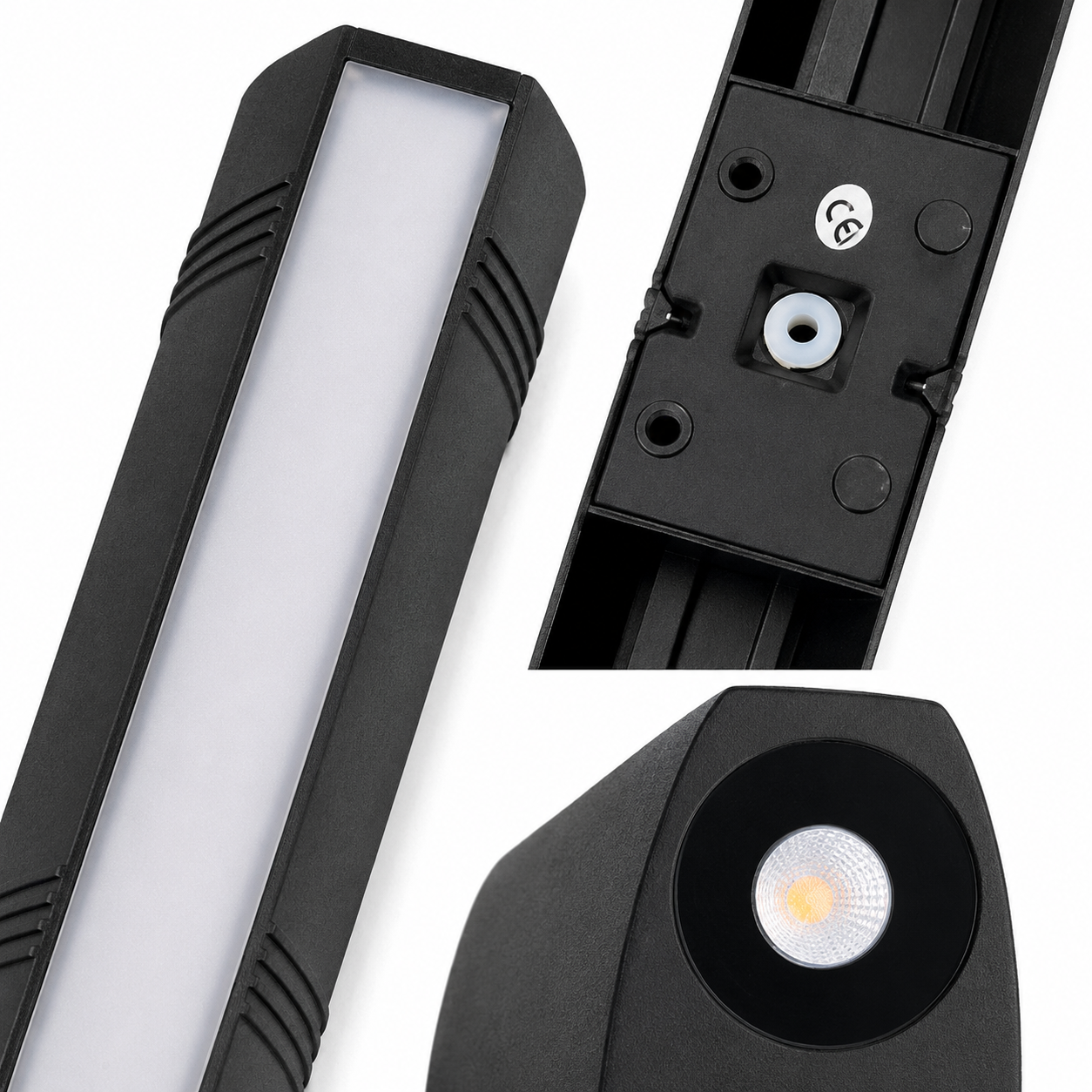 Modern Black Outdoor Weatherproof LED Garden Wall Light