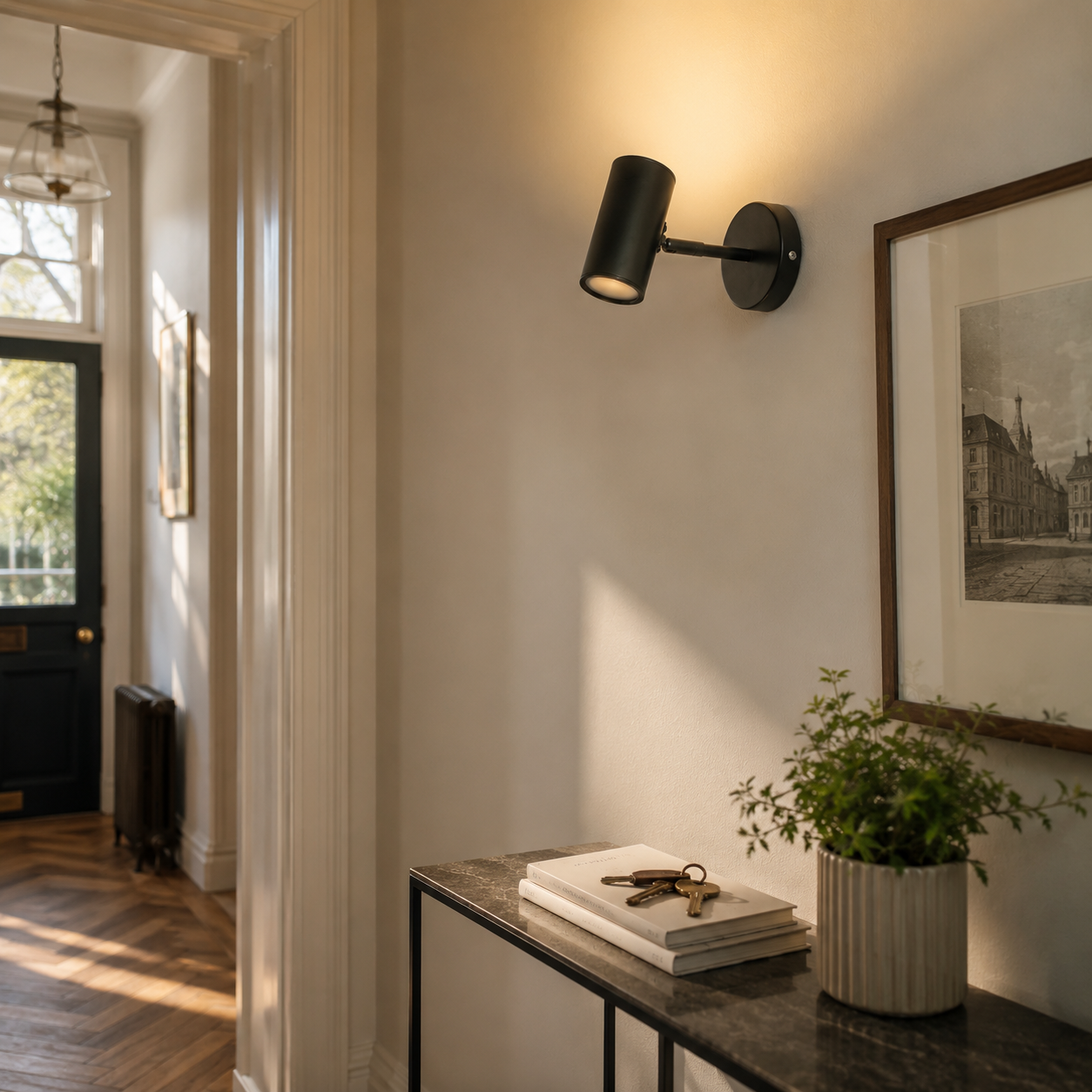 Nordic Adjustable LED Wall Light – Matte Black or Gold Swing-Arm Sconce