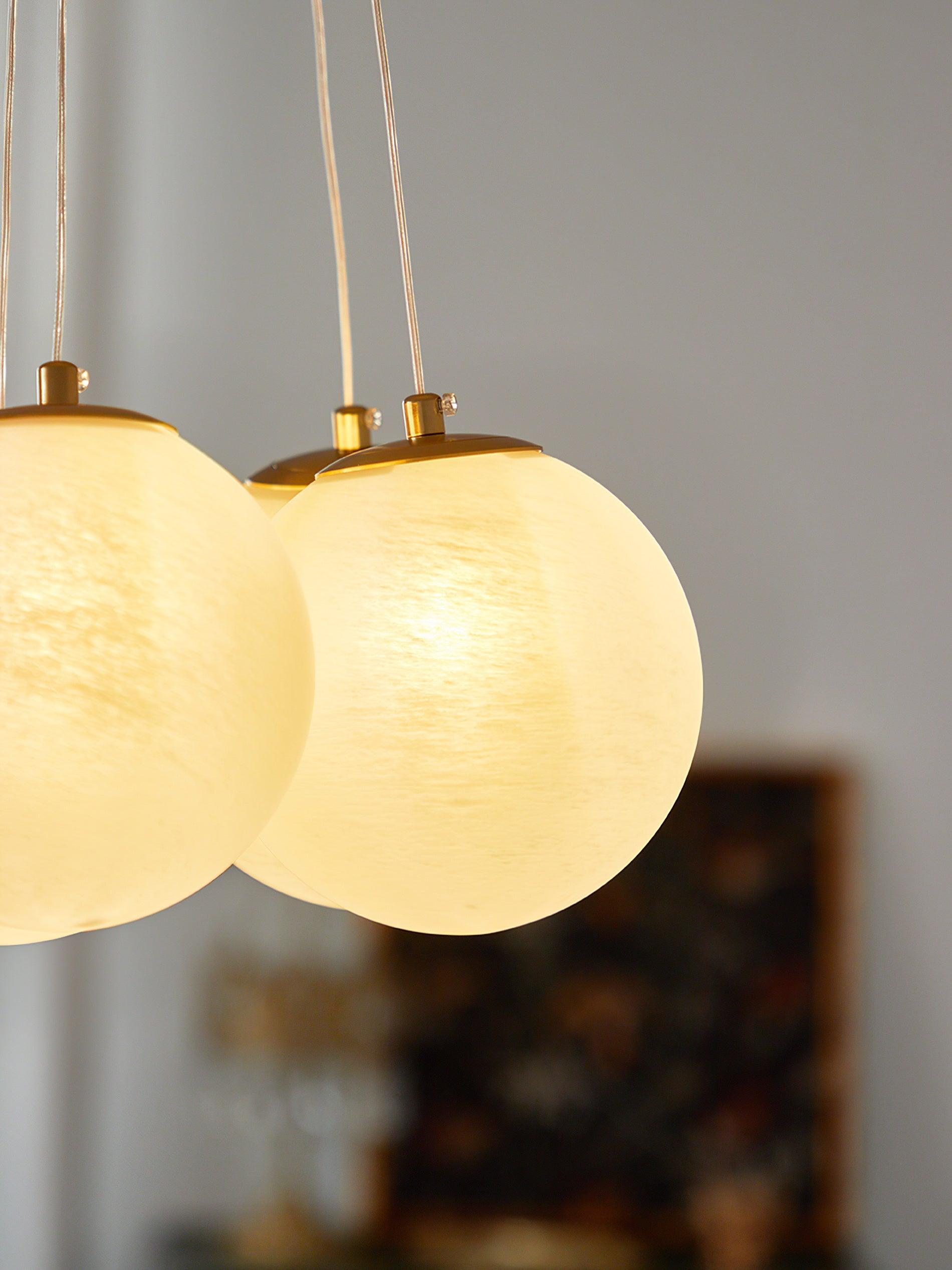 Bubble Cluster Chandelier, Frosted Glass Ceiling Light for Living & Dining Room