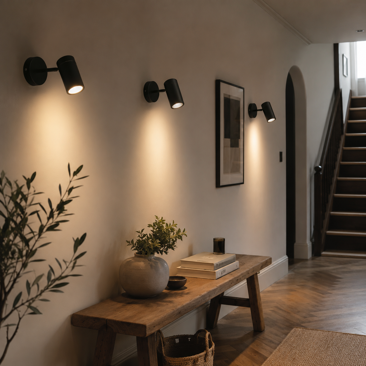 Nordic Adjustable LED Wall Light – Matte Black or Gold Swing-Arm Sconce