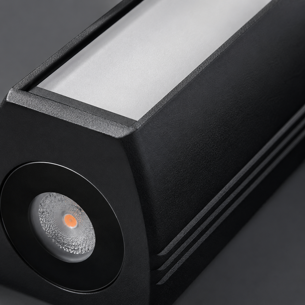 Modern Black Outdoor Weatherproof LED Garden Wall Light