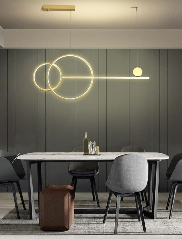 Key Chandelier - Minimalist LED Pendant Light for Dining Rooms, Bars & Restaurants