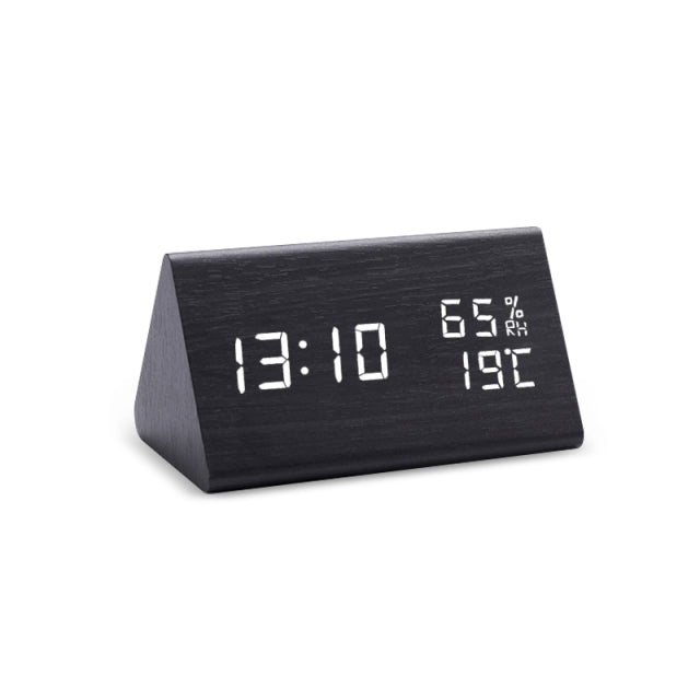 Wood Digital Display LED Alarm Clock