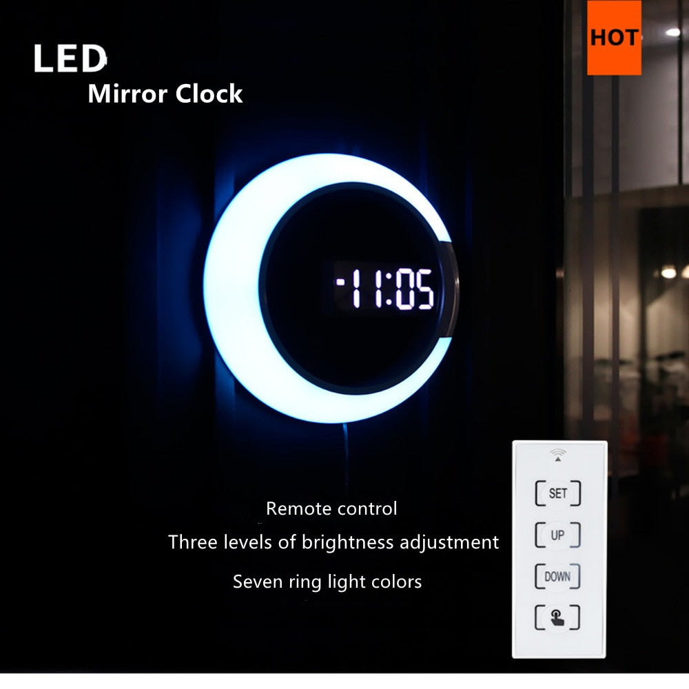 LumiHalo – Stylish LED Wall Clock with Sophisticated Mood Lighting – Civaro