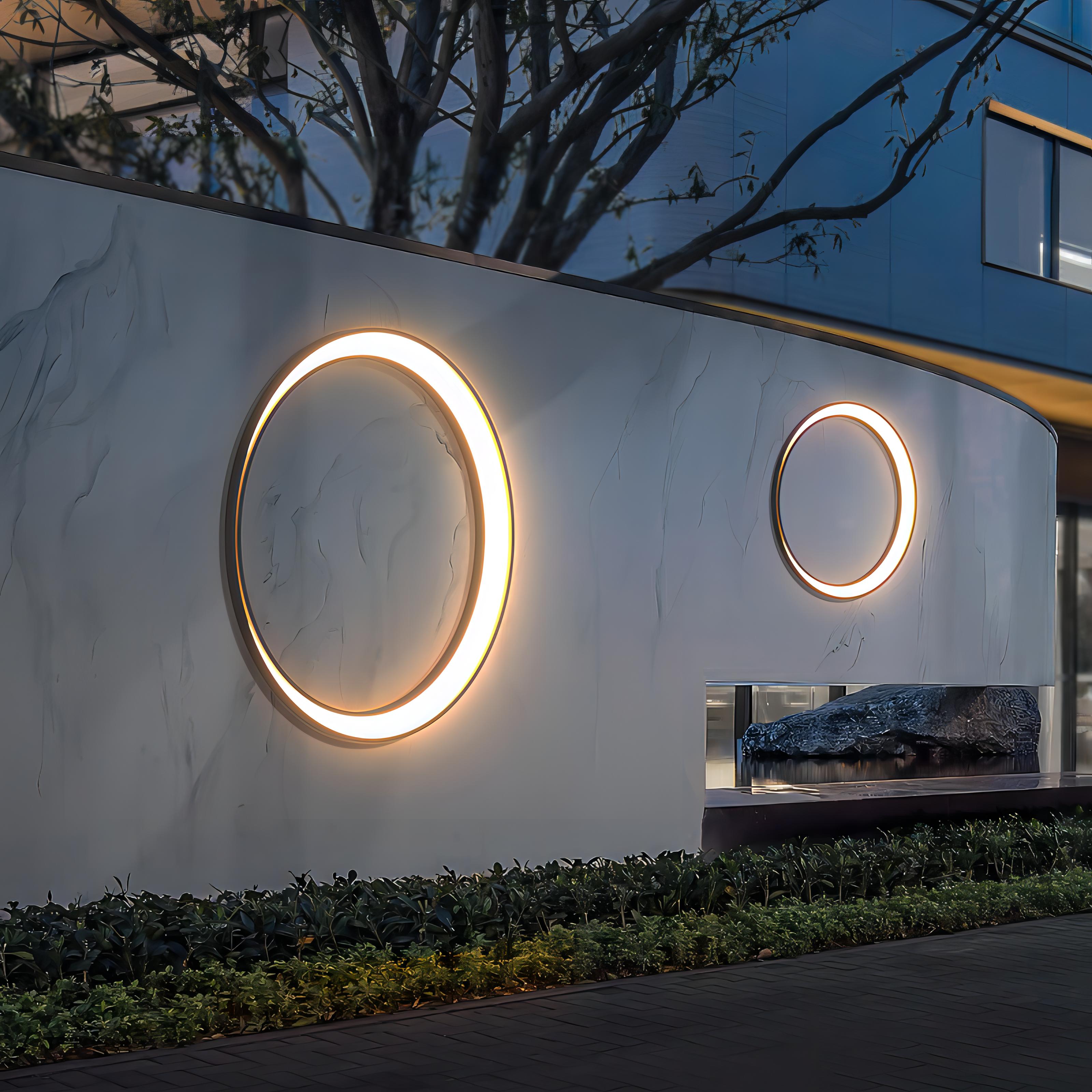 Amish - LED Outdoor Ring Wall Light in Stainless Steel