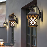 Raven - Vintage Black Lantern Wall Light for Outdoors