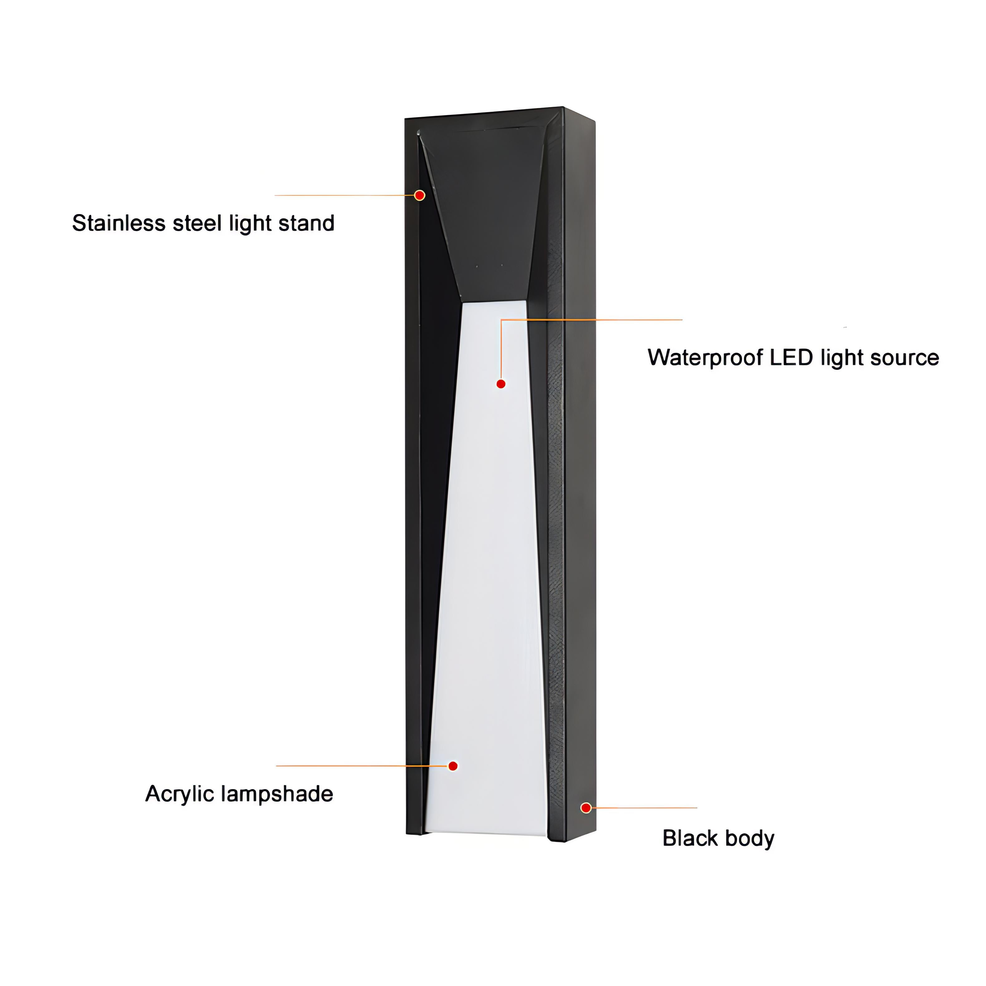 Parv - Stainless Steel IP65 Modern Wall Light Fixture