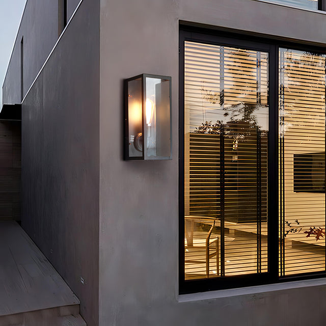 Finch - Outdoor Glass Box Wall Lamp with IP54 Protection