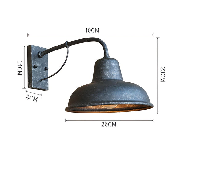 Sarok Retro Modern Pan Outdoor Wall Light IP65 Waterproof