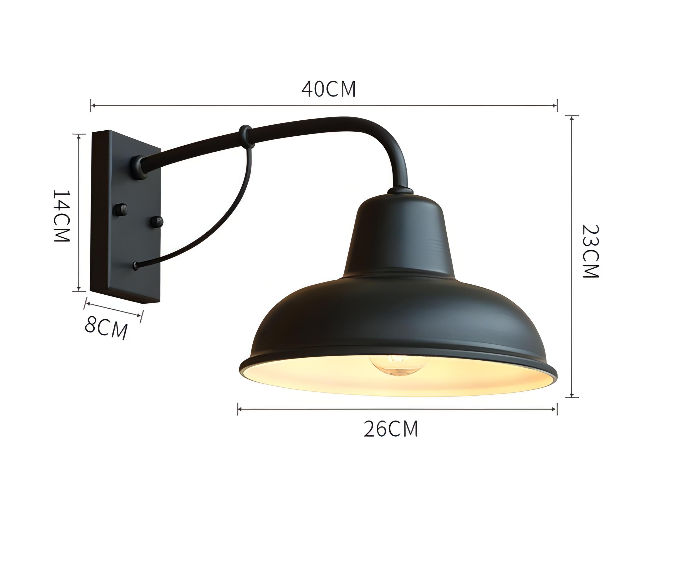 Sarok Retro Modern Pan Outdoor Wall Light IP65 Waterproof