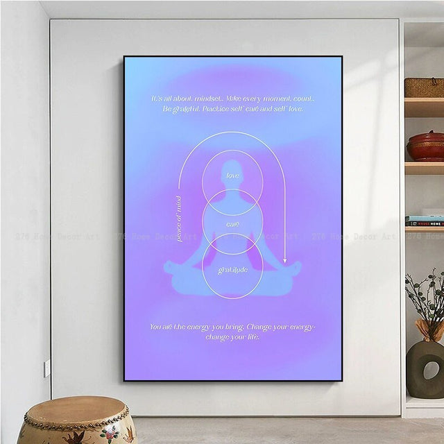 Psychedelic Energy Meditation Posters for Peaceful Decor